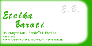 etelka baroti business card